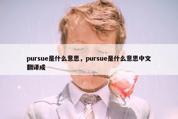 pursue是什么意思，pursue是什么意思中文翻译成