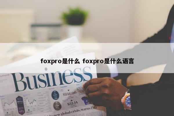 foxpro是什么 foxpro是什么语言