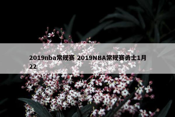 2019nba常规赛 2019NBA常规赛勇士1月22