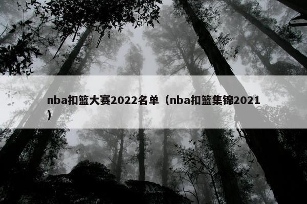 nba扣篮大赛2022名单（nba扣篮集锦2021）