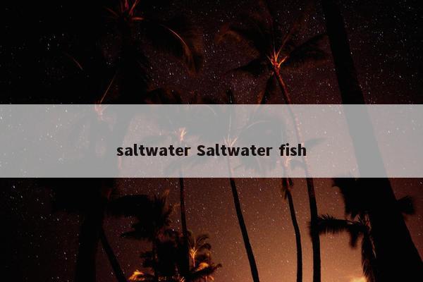 saltwater Saltwater fish